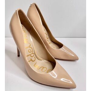 Sam Edelman Nude Patent Leather Heels